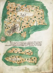Naxos wykres na welinie, ok. 1420 r. (welin)