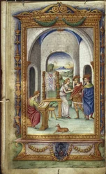 Pismo Penelopy, Telemach i Laertes Ilustracja do bohaterów autorstwa Owidiusza, 1485-1499
