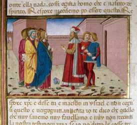 Nikodema faryzeusz odwiedza miniaturę Jezusa – Cristoforo De Predis (1440-1486) po Historii Nowego Testamentu (fot. 58)
