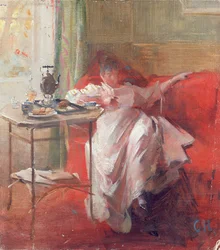 Siesta (olej na karcie)