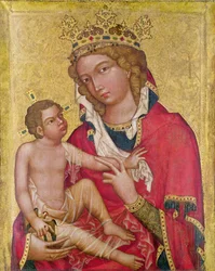 Dziewica z Dzieciątkiem, ok. 1350 (marouflage und tempera na panelu)