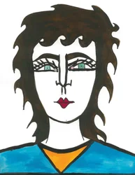 Mullet Hair, 2024 (pióro z farbą na papierze)