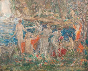 Dekoracja na wiosnę: Budząca się ziemia, wyst. 1924 (olej na płótnie)