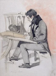 Henry Sass, ok. 1830 (czarna kreda, akwarela i pióro i tusz na papierze)