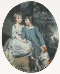 Cropley Ashley-Cooper Później 6. hrabia Shaftesbury ze swoją siostrą..., c. 1776.