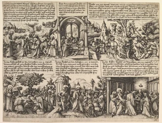 Różne sceny, z Ewangelii i z Acta Apostolorum, ca. 1530.