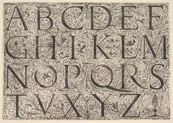 Rzymski alfabet majuskulny, ok. 1520