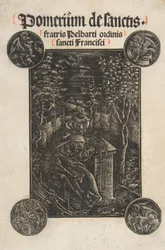 Franciszkanin Pelbart z Temesvaru, Studiujący w ogrodzie Schr. 2876, 1502.