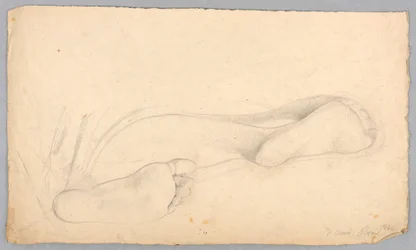 Rysunek, spód pary stóp, 1840 r.