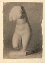 Rysunek kobiecego torsu z tworzywa sztucznego, 1840