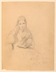 Rysunek, panna Elliot w pozycji siedzącej, 15 maja 1841 r.