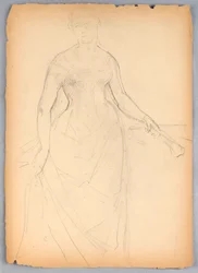 Rysunek, szkic do portretu Belli Worsham, 1878 r.