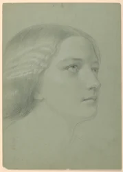 Rysunek, Studium do "Magdaleny", F, 1852
