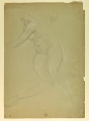 Rysunek, studium do filmu "Sprawiedliwość i Pe", 1886 r.