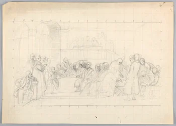 Rysunek, Studium dla "Grupy naukowej", 1858 r.