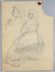 Rysunek, Studium do "Pokazu Tycjana", 1872 r.