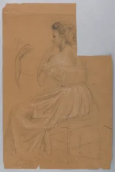 Rysunek, Studium do "Pokazu Tycjana", 1872 r.