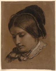 Rysunek, Żona artysty Sophie, 1853 r.