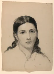 Rysunek, Żona artysty Sophie, 1853 r.