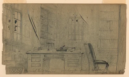 Rysunek, Biblioteka Washingtona Irvinga w Sunnyside, 16 marca 1860 r.