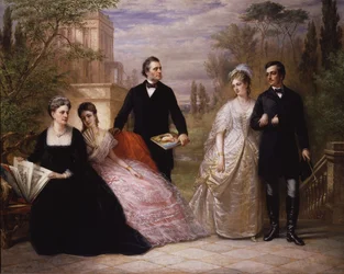 Rodzina polna w ogrodzie, 1869.