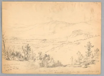 Widok na południe od góry Kearsarge, New Hampshire