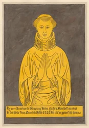 Talerz mosiężny dla Richarda de Thorpa z kościoła Stanwell