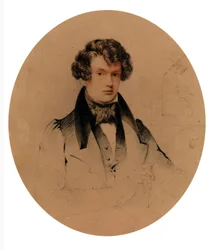 Autoportret (frontyspis do „Wspomnień o Danielu Maclise R.A.” O