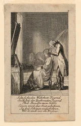 Fryzura, ilustracja do "Königl: Grosbrit [anian] kalendarz genealogiczny na rok 1780 Lauenberg autorstwa J.G. Berenberga"