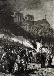 Spalenie templariuszy, ilustracja z „L