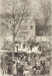 Popularna demonstracja z 27 lutego z okazji 80-lecia Victora Hugo, 1881.