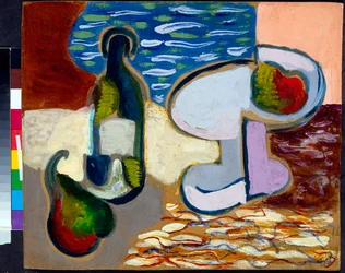 "Martwa natura z gruszką" (Martwa natura z gruszką) Obraz Vladimira Baranova-Rossine (Baranov Rossine) (1888-1942) ok. 1927 Wymiary 28x35 cm Kolekcja prywatna