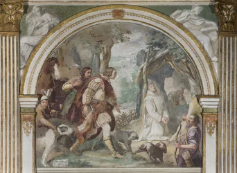 Spotkanie św. Hugo z Rogerem z Kalabrii, 1629