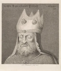 Portret biskupa Sinte Rycolaus Biscop (tytuł na obiekcie)