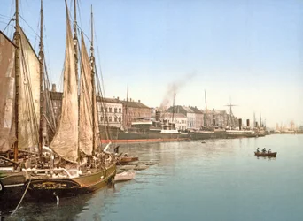 Widok na Havnegade, Kopenhagę, wyd. 1900