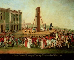 Egzekucja Marii Antoniny (1755-93) 16 października 1793 (olej na miedzi)