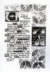 Iluminowany tekst z sekwencji sonetów „Dom życia” Rossettiego, ok. 1880 r.