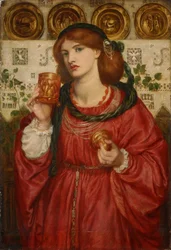 Kielich miłości - Obraz Dante Gabriel Rossetti (1828-1882), olej na drewnie