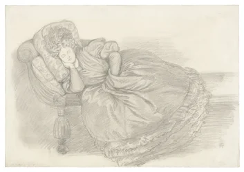 Studium Fanny Cornforth, śpiącej na szezlongu