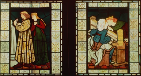 Honeymoon of King Rene of Anjou, przez Burne-Jones i Dante G. Rossetti, 1862 r.