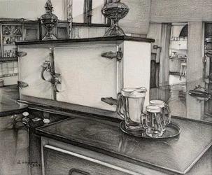 After Hour Drinks, 2019 (ołówek na papierze)