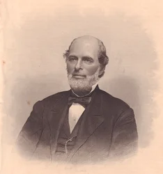 Portret amerykańskiego polityka George T Cobb (1813-1870), grawerowanie przez FE Jonesa z damskiego repozytorium, Stany Zjednoczone, około 1870