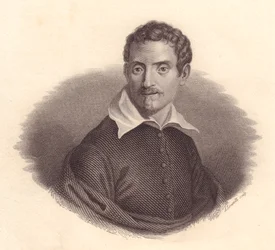 Portret włoskiego malarza Domenico Zampieriego zwanego Domenichino (1581-1641), miedzioryt A Locatelli
