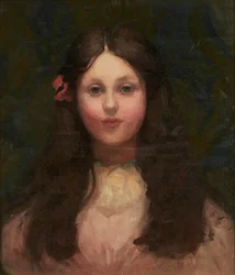 Portret dziewczynki (olej na płótnie)