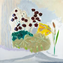 Seedpods and Cosmos, 2010 (olej na płótnie)