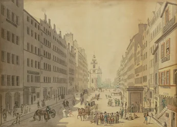 Widok na High Street w Edynburgu od wschodu, 1793