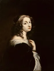 Christina, królowa Szwecji, ok. 1650 (olej na miedzi)