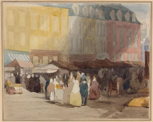 Francuski rynek, prawdopodobnie Boulogne