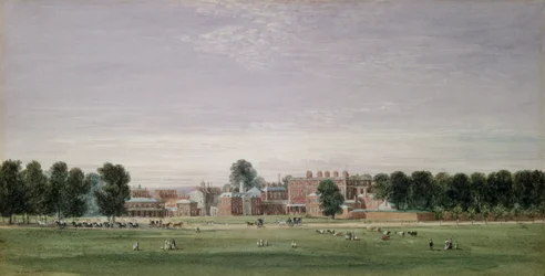 Buckingham House z Green Park, 1825