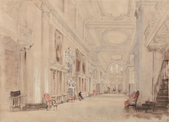 Długa biblioteka w pałacu Blenheim
